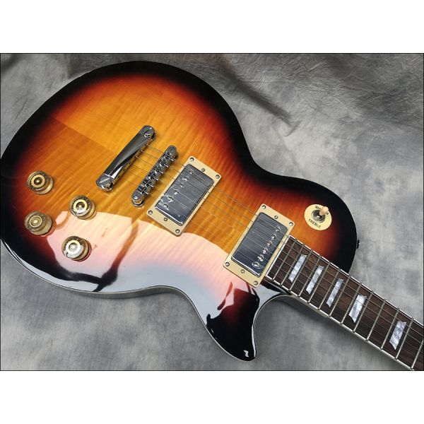 2019 High quality white electric guitar,Mahogany body With Flamed Maple Top,Chrome Hardware,free shipping