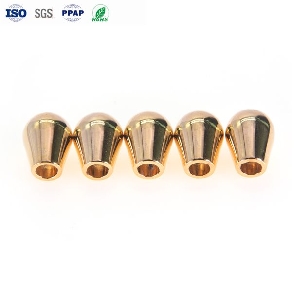Precision CNC Stainless Steel Parts ±0.01mm Tolerance PVD Golden