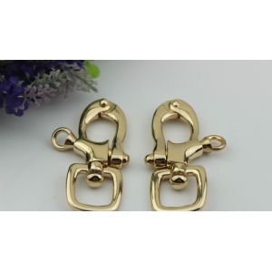 Novelty design handbag 20 mm nickel color metal spring trigger snap hooks for
