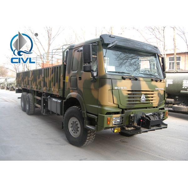 6 X 6 Full Motion Heavy Cargo Trucks With Barrier Bucket And 380HP Engine Strong Axles And Tire euro II/III