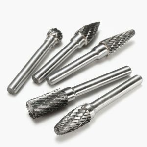 10PCS 1/8" Shank Dia Tungsten Carbide Rotary File Burr Cutter for Power Tools