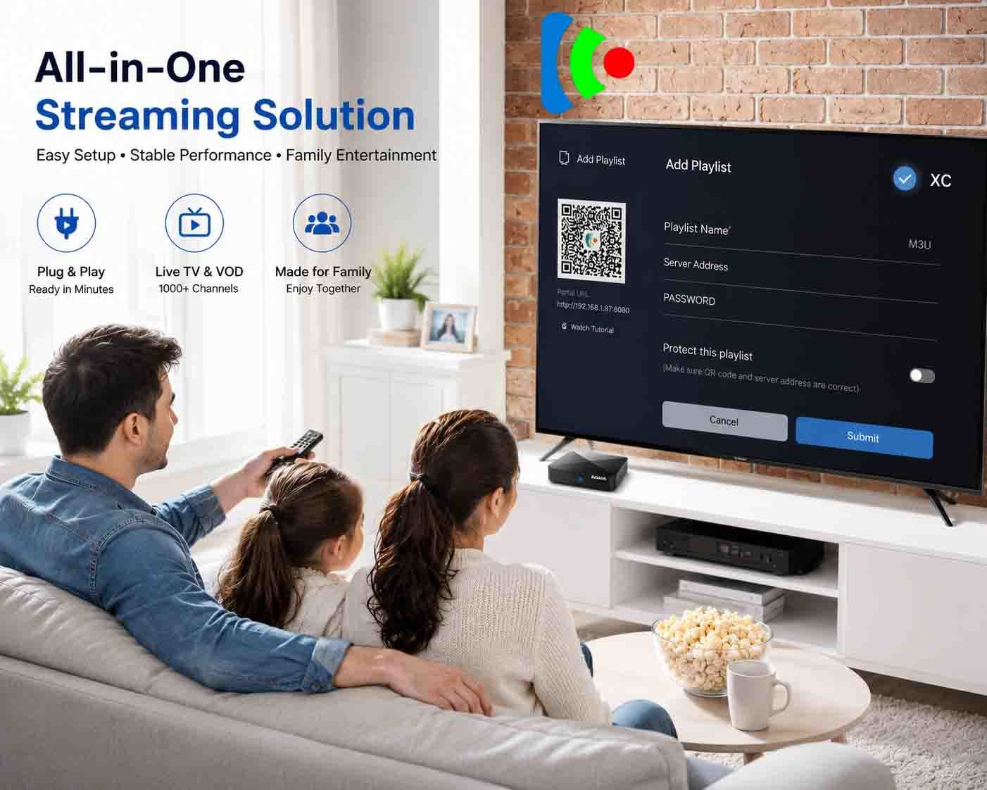 AceX5 Smart TV Box front view
