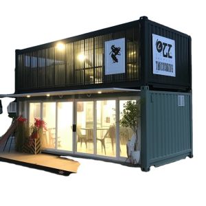 Flat Pack Container with Insulation Fireproof Rock Wool Sandwich Panel in Customized Color