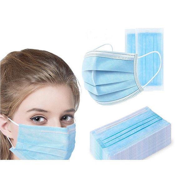 Anti Dust Breathable 3 Ply Non Woven Fabric Earloop Mask