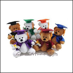 customed logo plush teddy college graduation bears gift