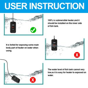 50W Submersible Aquarium Heater With Digital Temperature Controller Fish Tank