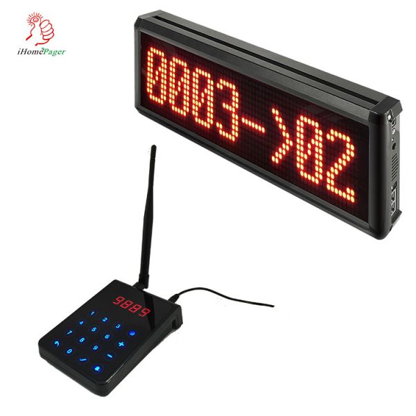 Newest wireless restaurant pager queue management calling system number display