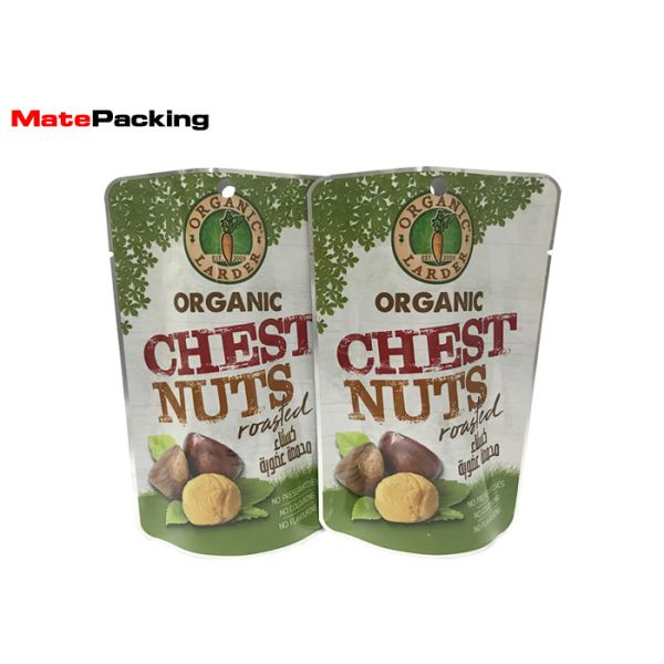 Quality High Barrier Food Sealable Foil Pouches , Chestnut Foil Stand Up Pouches Resealable for sale