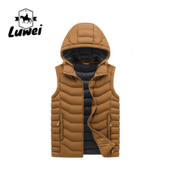 Custom Embroidered Windbreaker Hooded Sleeveless Utility Coat Thickened Men's