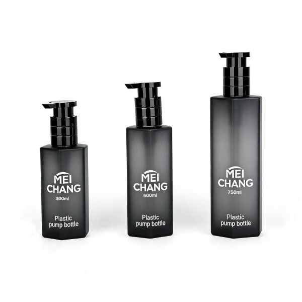 Hexagonal PCR PET Shampoo Bottle with Leak-Proof Pump and Customizable Design for Premium Shower Gels