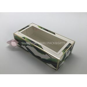 Paper Foldable Cardboard Gift Boxes With Window Transparent Plastic , Folding
