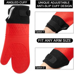 Adjustable Oven Gloves And Pot Holders Multifunction Stainproof
