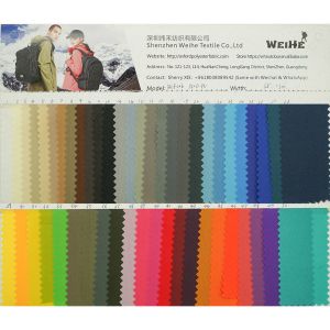 Soft 150D Backpack Liner Fabric PU Coated Plain Surface Style