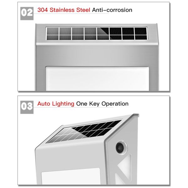 Solar Powered House Numbers Waterproof LED Illuminated Address Plaques for Outdoor