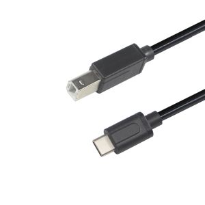 USB 2.0 Type C Male to USB B Male Data Cable for Printers and Scanners