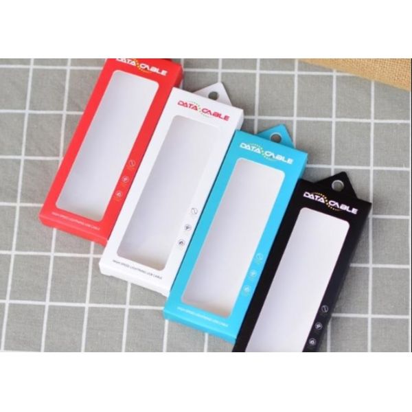 Clear Window 600g/sm Mobile Accessories Packaging For Date Cable