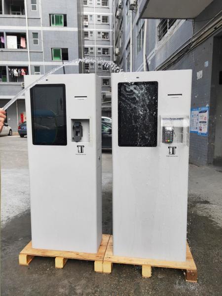 Quality 23.8inch Outdoor Electronic Self Service Mobile Payment Machine Terminal Kiosk With POS System Bar Code Scanner for sale