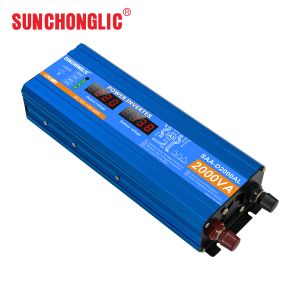 2000w Heavy - Duty Power Inverter 12v Dc To 220v Ac Features Lcd Display &