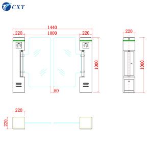 Global elite swing gate engineering design anti-collision acrylic swing gate
