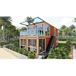 Expandable Modular Cabin Steel Structure Caravan Construction Villa Camp House