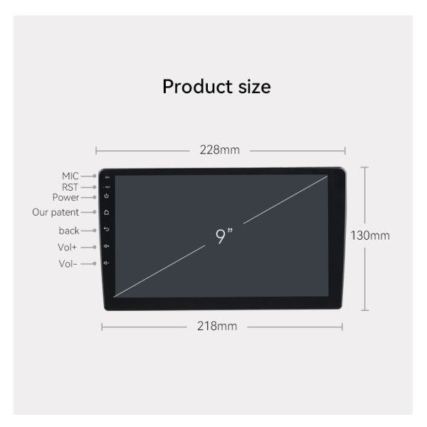 9 Inch Universal Touch Screen Car Radio