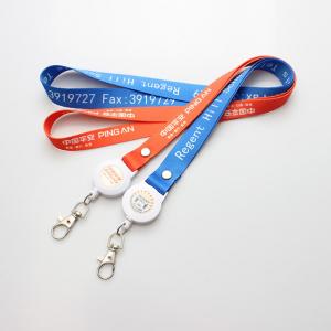Wholesale Retractable id badge holder lanyards with logo badge reel retractable yoyo reel holder exhibition event lanyard from china suppliers