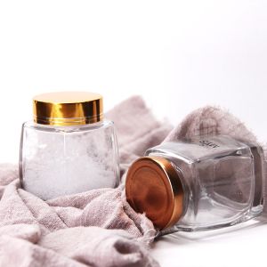 Food Grade 220Ml 280Ml 380Ml 500Ml Vintage Quilted Tea Canister Honey Glass Jar