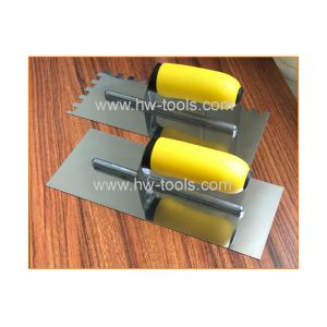 Stainless steel Plastering trowel with rubber handle HW02234