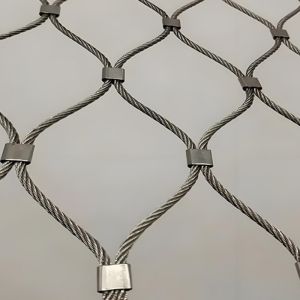 Zoo Safety Wire Net Stainless Steel Rope Net Mesh Flexible Metal Bird Net