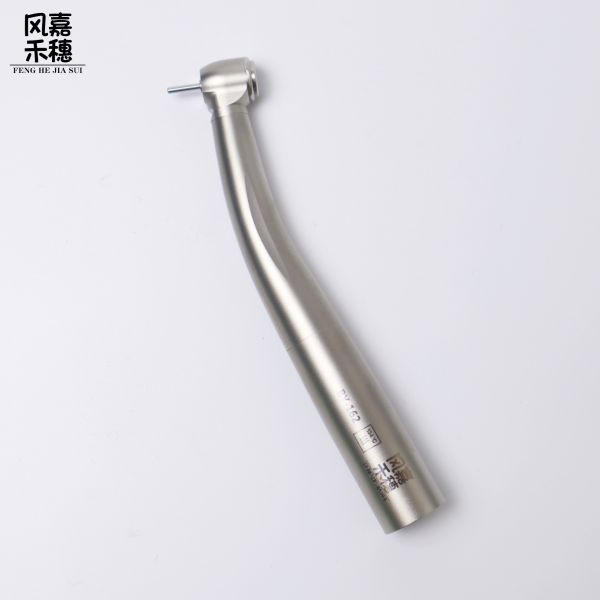 Silver High Speed Fiber Optic Dental Handpiece Push Button Quick Coupling