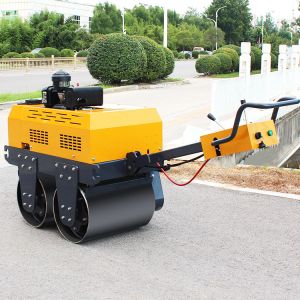 0.5ton Walk Behind Vibratory Road Roller Mini Double Drum Compactor for Sales