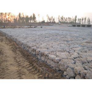 2x1x0.5m Gabion Wire Mesh Galfan Gabion Basket 100x120mm For River Wall