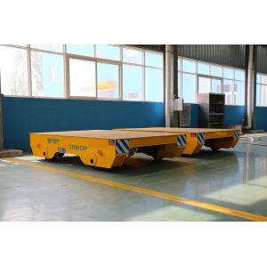 Flatbed Material Handling Electric 3t Rail Transfer Cart Heavy Duty
