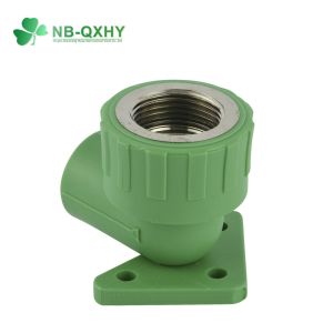 PPR Pipe Fitting Female Thread Elbow Wall Plate Included for Hot Water