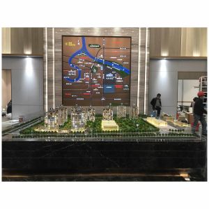 Multiple Building Architecture Models With Integrated Landscaping And Lighting