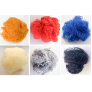 Recycled PSF Polyester Yarn Raw Material 76mm Good Crimp Shaping