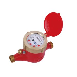 Brass Multi Jet Hot Water Meter With Magnetic Drive, LXSGR-15E