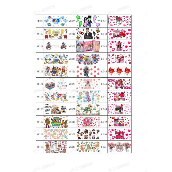 24oz UV DTF Tumbler Wraps UV Resistant Waterproof Weatherproof