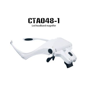 2 LED Lights Tattoo Accessories Headband Eye Magnification Goggles