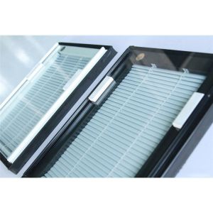 Vertical Opening Aluminium Double Glazed Venetian Blinds Window for Insulated