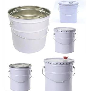 Heavy Duty White Polypropylene Industrial Solvent Bucket with Temperature