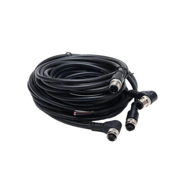 Quality Straight Single Ended Pigtail Waterproof Cable Assemblies With 1M BK PVC Jacket 4C×AWG22 for sale