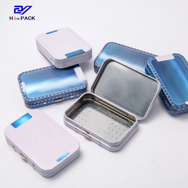 Quality Childproof Rectangular Tin Box Custom Weed Packaging With Logo for sale