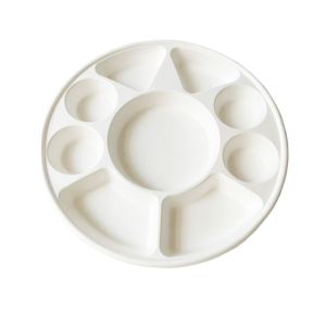 9 Divided Round Biodegradable Bagasse Tableware Party Plates Greaseproof