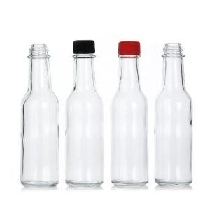 Mini Empty Chilli Tomato Hot Sauce Bottles with Plastic Lid