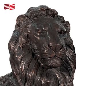 Custom Print Method Life-Size Bronze Lion Sculpture for Large Spaces and Custom