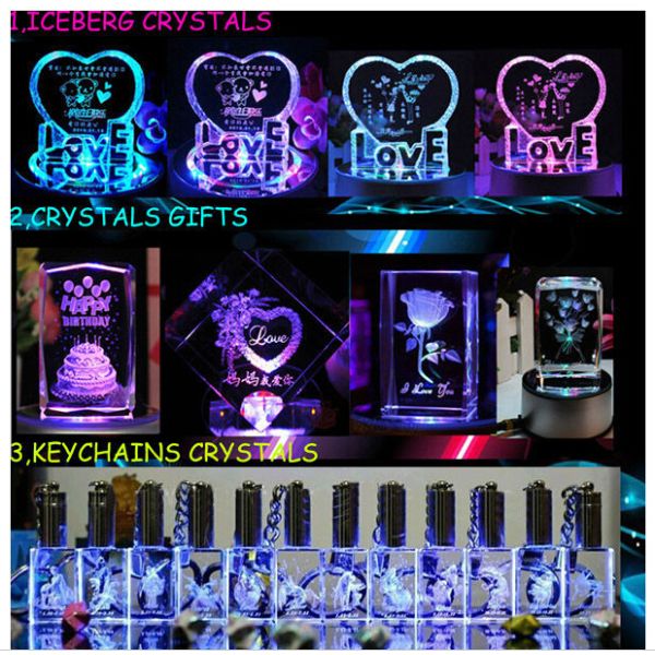 4000HZ 3D Crystal Laser Inner Engraving Machine 220,000 dots / Minute Speed