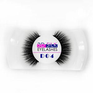 Natural Black 3D Silk Eyelashes High Flexibility 100% Handmade Craft