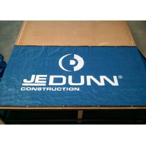 Logo Printed Plastic Privacy Fence Netting With Aluminium / Copper Eyelet