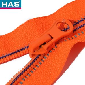 Wholesale Reflective Orange Strips Nylon Zipper with Tail Opening and GCC Tape Color Eco-Friendly Design from china suppliers